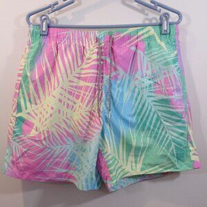 Boardies Apparel Mens Sz L Tropicana Pink Mid Length Mesh Lined Swim Shorts